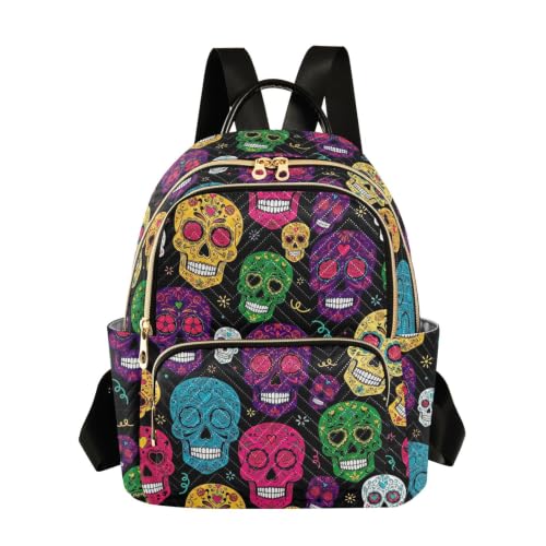 Cœur squelette fleur noir sac à dos femme léger pour éviter le mal de dos