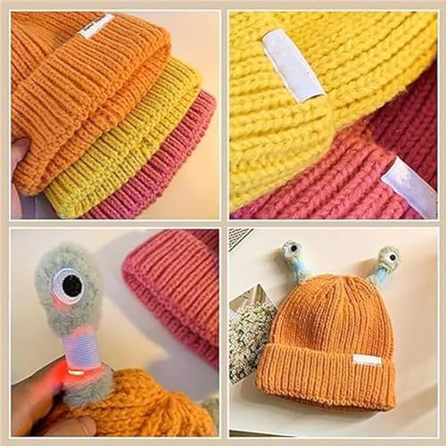Winter Parent-Child Cute Glowing Little Monster Knit Hat & Gloves. Light Up Hat & Gloves for Party3