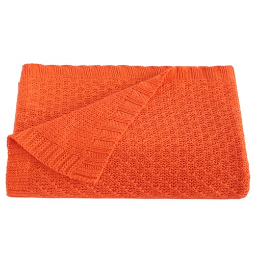 Image of NTBAY Rayon Derived from Bamboo Toddler Blanket, 30 x 40, Orange
