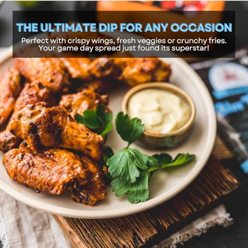 Poppamies Dipmix Blue Cheese Style – Veganes Dippulver mit Blauschimmelkäsegeschmack für Chicken Wings, Gemüse und Snacks – Glutenfrei, Laktosefrei – 18 g