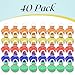 FameFame 40Pack Colorful Streamers Poppers, Colorful No Mess Paper Crackers, Hand Throw Confetti Streamer for Birthday, Wedding, Party Celebrations