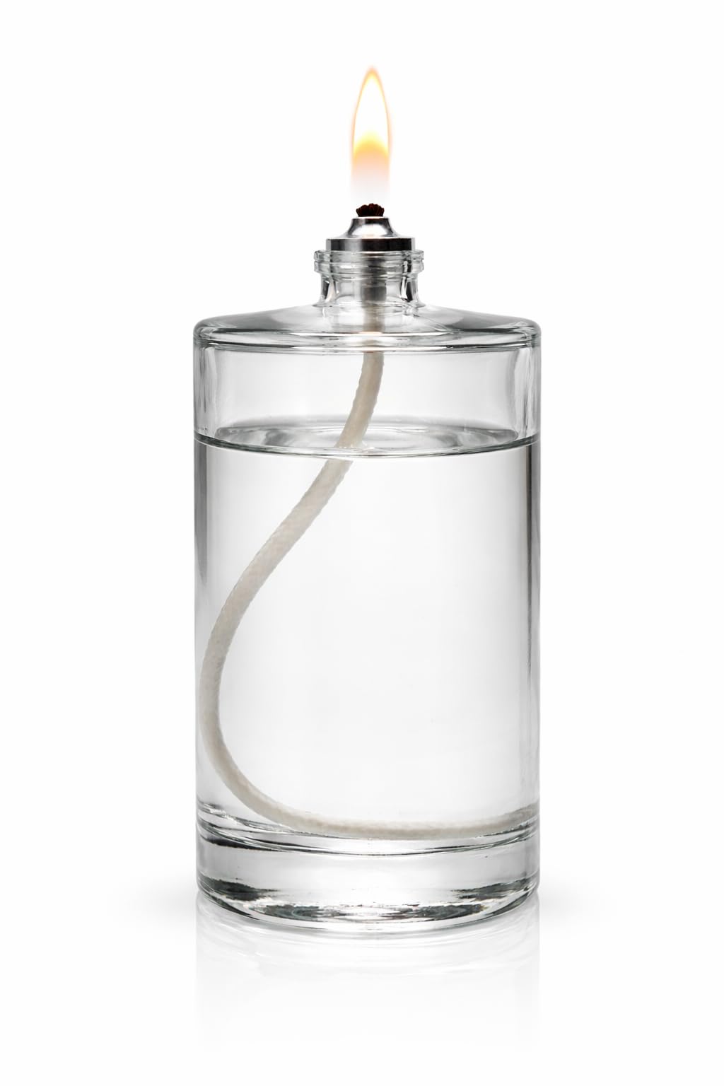 Lampada a olio in vetro 100 ml – Lampada a petrolio ricaricabile senza fuliggine – Illuminazione da tavolo per ristorante, bar e gastronomia – Elegante lampada a olio per soggiorno, giardino e