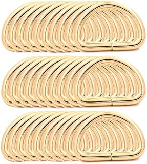 BIKICOCO Metal D-Rings Buckle, 1 Inch Non-Welded for Webbing Sewing DIY