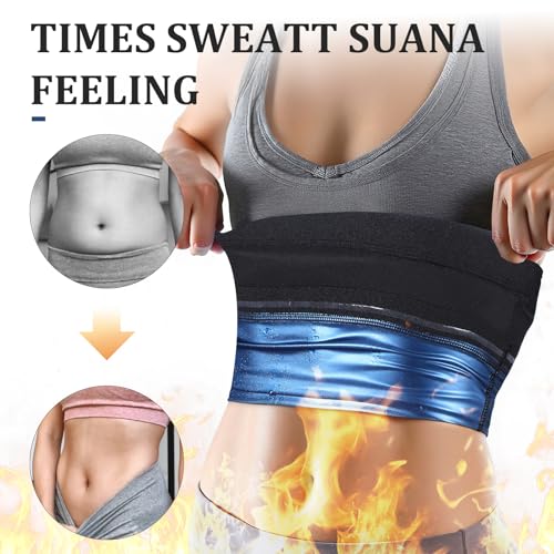 Wanmu Waist Trainer for Women, Waist Trimmer, Sweat Sauna Belt Band, Waists Cincher, Sauna Slimming Belt S-M Size - Thumbnail 3