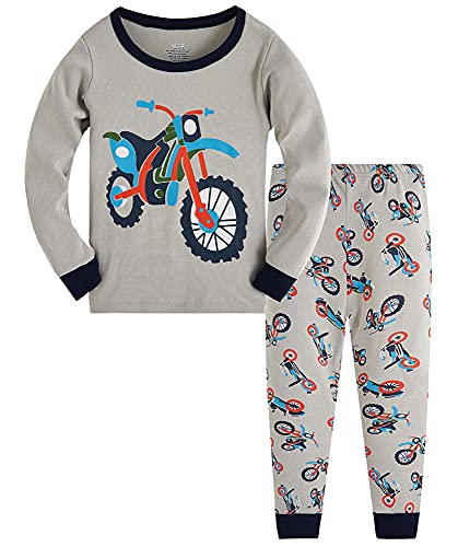 Pigiama Ragazzo in Cotone Dinosauro Ragazzi Lungo Pigiami Pyjama Sets 2 Pezzi per Bimbi Maschi Taglie 5-6 Anni