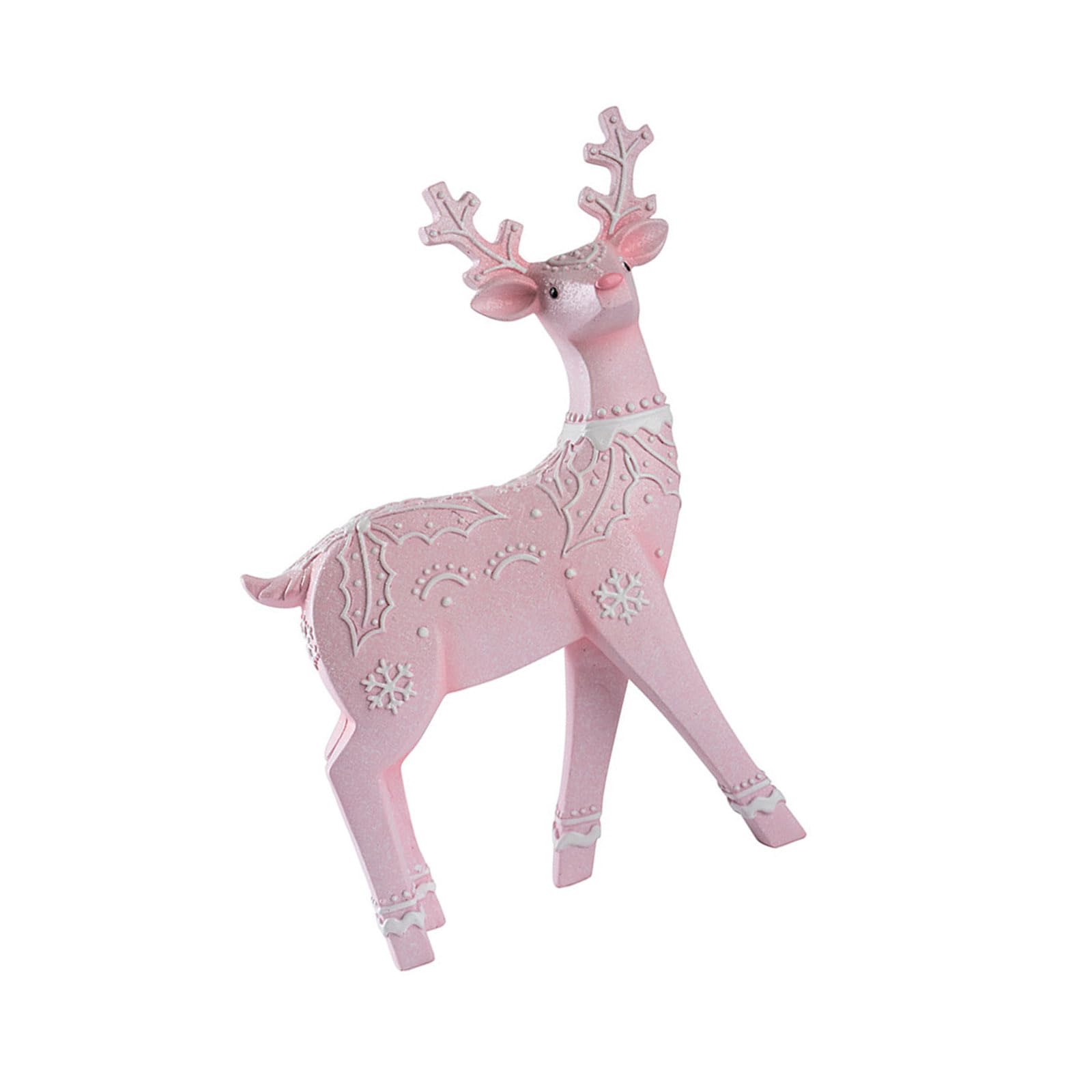 Elnwnnkc Reindeer Sculpture Christmas Themed Deer Decoration for Mantels Shelf Desktop Display Home or Christmas Mantels Decoration