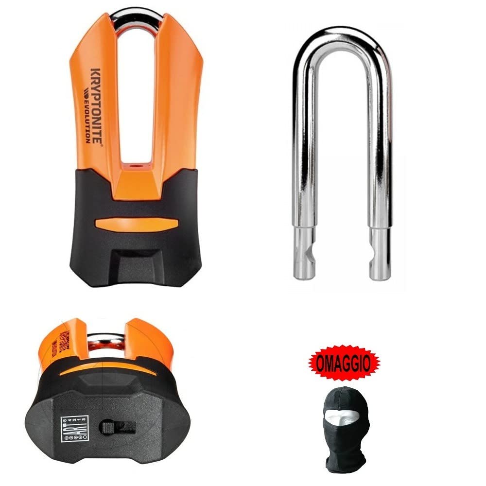 DISPOSITIVO MECCANICO PER SCOOTER E MOTO KRIPTONITE EVOLUTION ARMORED CON CUSTODIA ARCO IN ACCIAIO 13MM MAX-PERFORMANCE BRACCI DI METALLO