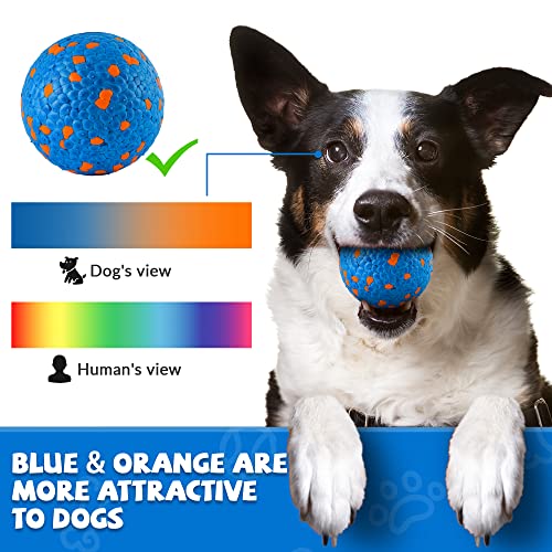 SUNNEKO Dog Balls for Large Medium Small Dogs Bouncy Tennis Ball for Aggressive Chewers Durable Water Toy for All Life Stages Labrador - Image 2