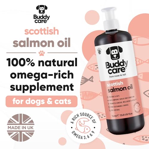 Buddycare Scottish Salmon Oil for Dogs and Cats (1L x2) 100% Natural & Sustainable Supplement | Rich in Omega 3, 6 & 9 for Boosting the Health & Vitality of your Pet’s Skin, Coat & Immune System - Image 3
