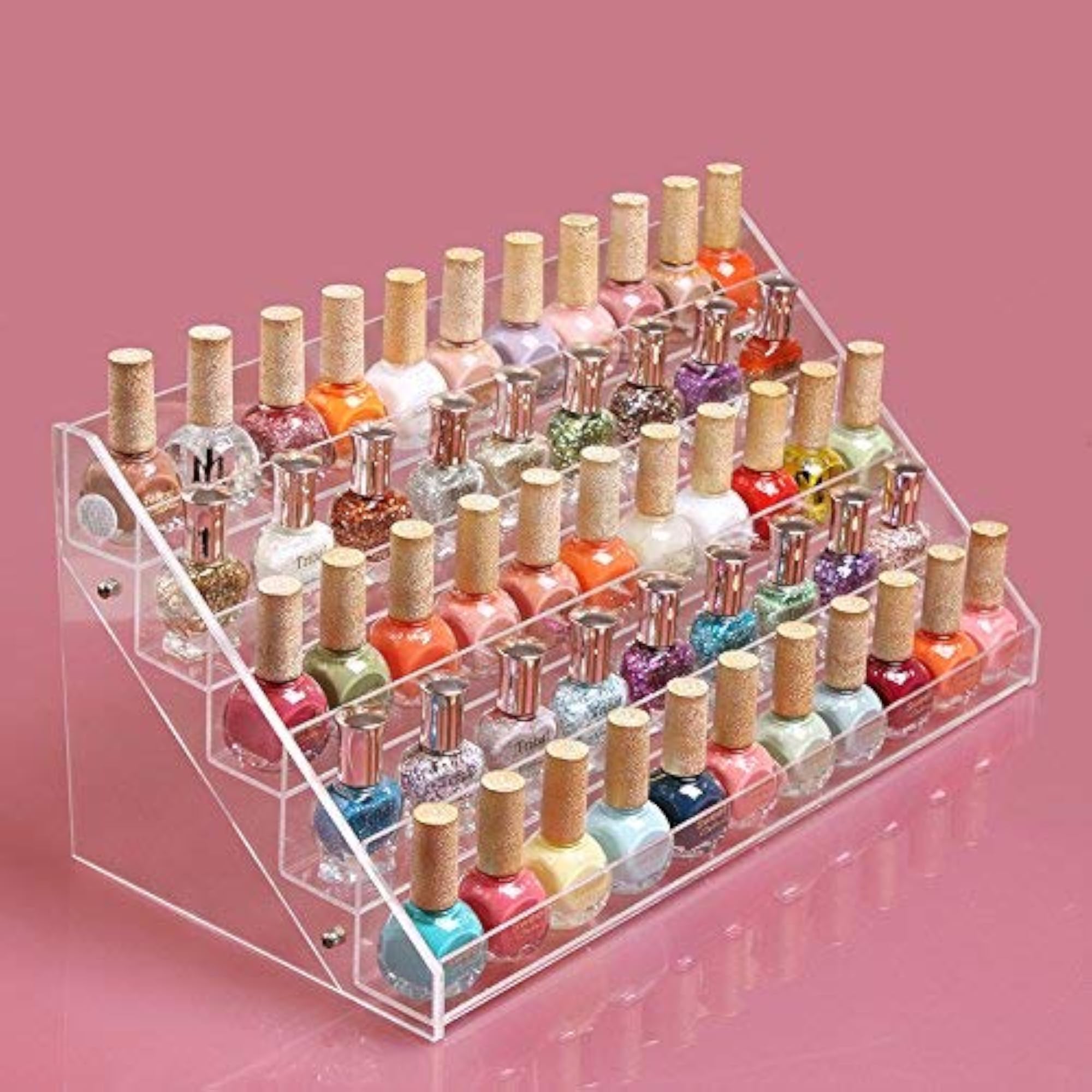 Clear Acrylic Beauty Makeup Nail Polish Organizer