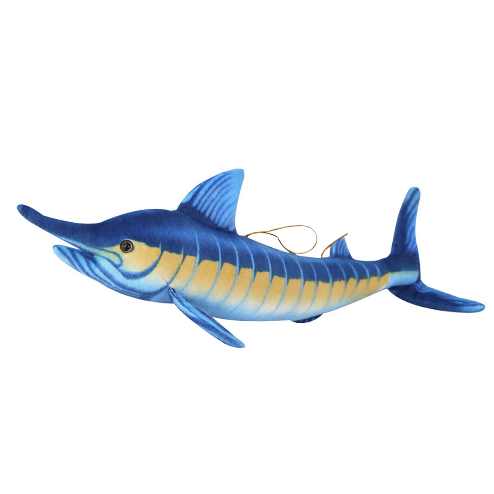 GREUSRealistic Blue Swordfish Plush Toy Long Marlin Fish Stuffed Animals Lifelike Makaira Mazara Cuddle Toys Hugging Pillow Marine Life Toys Gifts for Birthday Kids Ocean Lovers