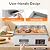 Flat Top Grill, 110V 3000W 22'' Commercial Electric Countertop Griddle Nonstick Restaurant Teppanyaki Cooking Stove for Outdoor Kitchen BBQ Pancake