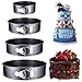 jiehu 4 Pezzi Teglia da Forno Rotonda Springform Tortiera Rimovibile con Rivestimento Antiaderente Torte in Acciaio al Carbonio Cake Pan Tortiera Rimovibile con Cerniera in Acciaio(18/22/24/26cm)