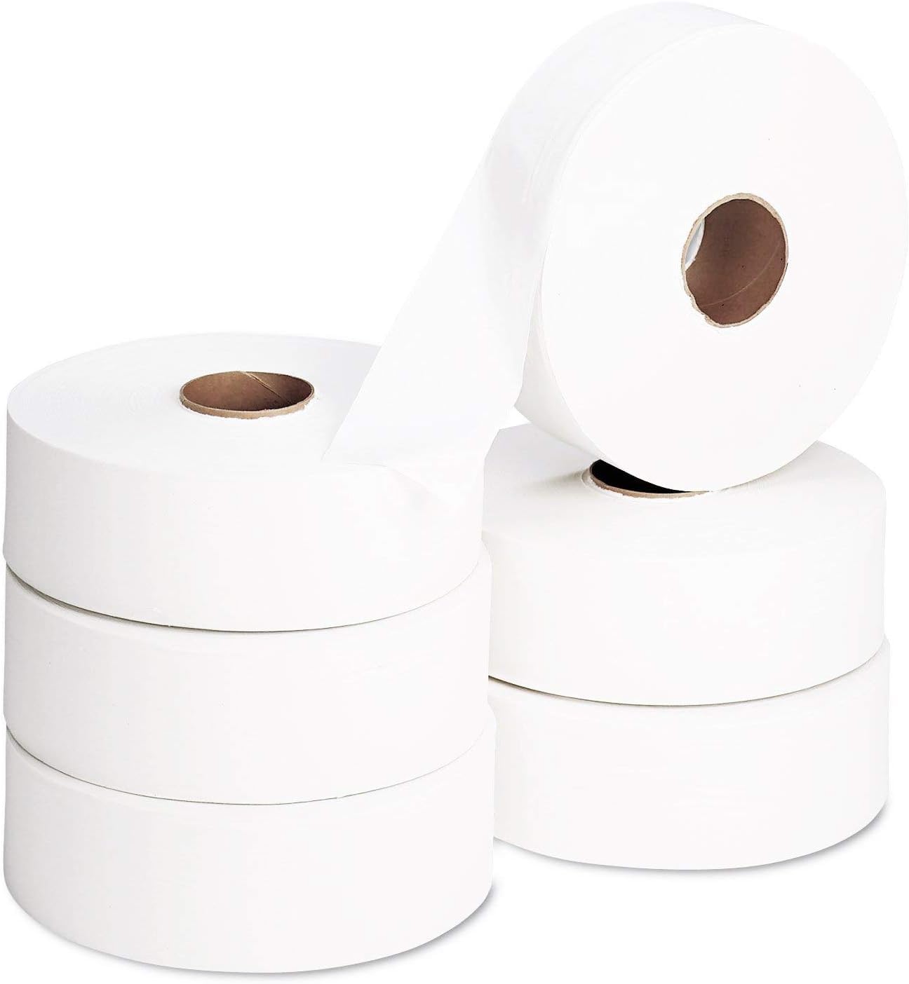 Juego de 6 rollos de papel higiénico Maxi Jumbo en relieve – 2 pliegues PH 350 m – Gran formato compacto – Compatible con dispensadores de WC Jumbo – Uso Comunidad, CHR, Escuelas, Sanitarias