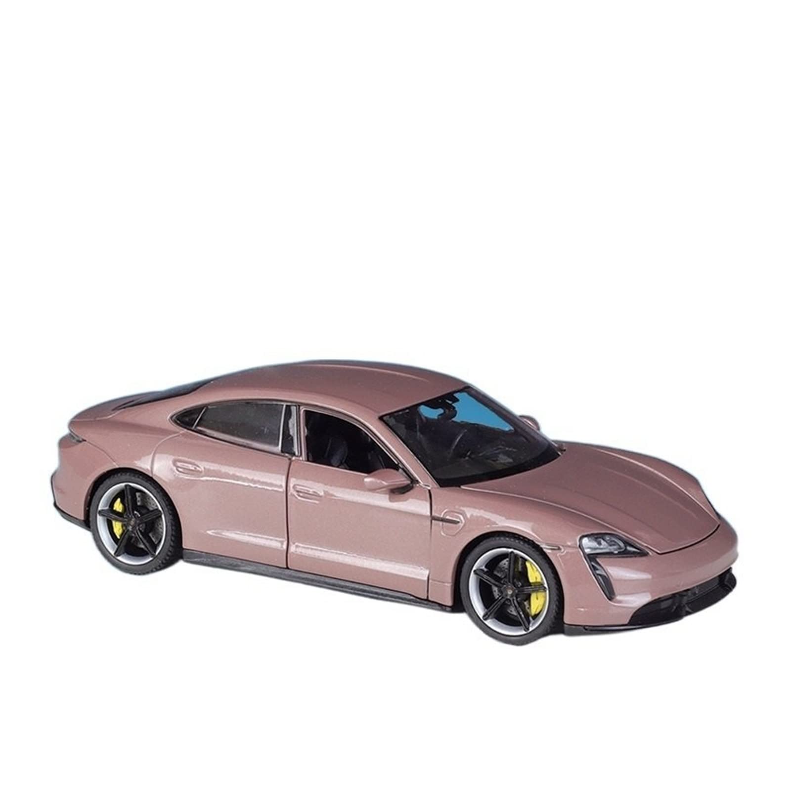 Decoration Alloy Car Model Diecast Metal Model 1:24 For Porsche Taycan Turbo S(Pink)