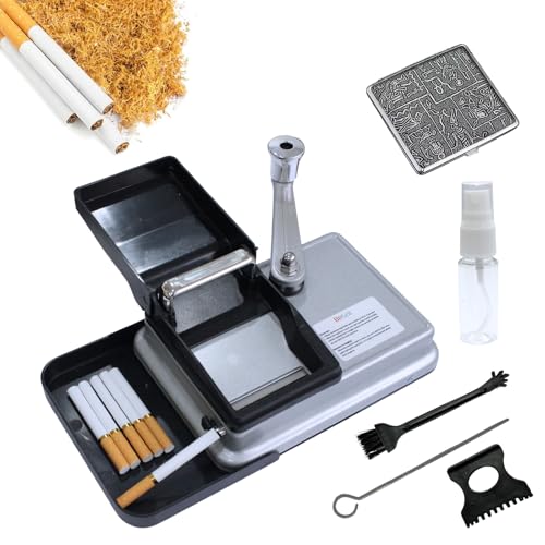 BeGrit Zigarettenstopfmaschine Stopfmaschine für Zigaretten 8mm Knopf Zigarettenstopfer Manuell drehmaschine zigaretten mit Zubehör Aufbewahrungsbox für einfache und konsistente Zigarettenherstellung BeGrit Zigarettenstopfmaschine Stopfmaschine für Zigaretten 8mm Knopf Zigarettenstopfer Manuell drehmaschine zigaretten mit Zubehör Aufbewahrungsbox für einfache und konsistente Zigarettenherstellung