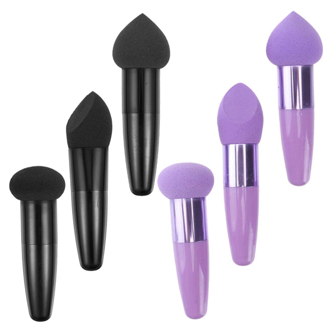 6 Stück Make up Stift Mit Latex Make up Schwamm Weiche Kosmetikpinsel Für Frauen Tragbar Für Reisen Und Präzises Auftragen