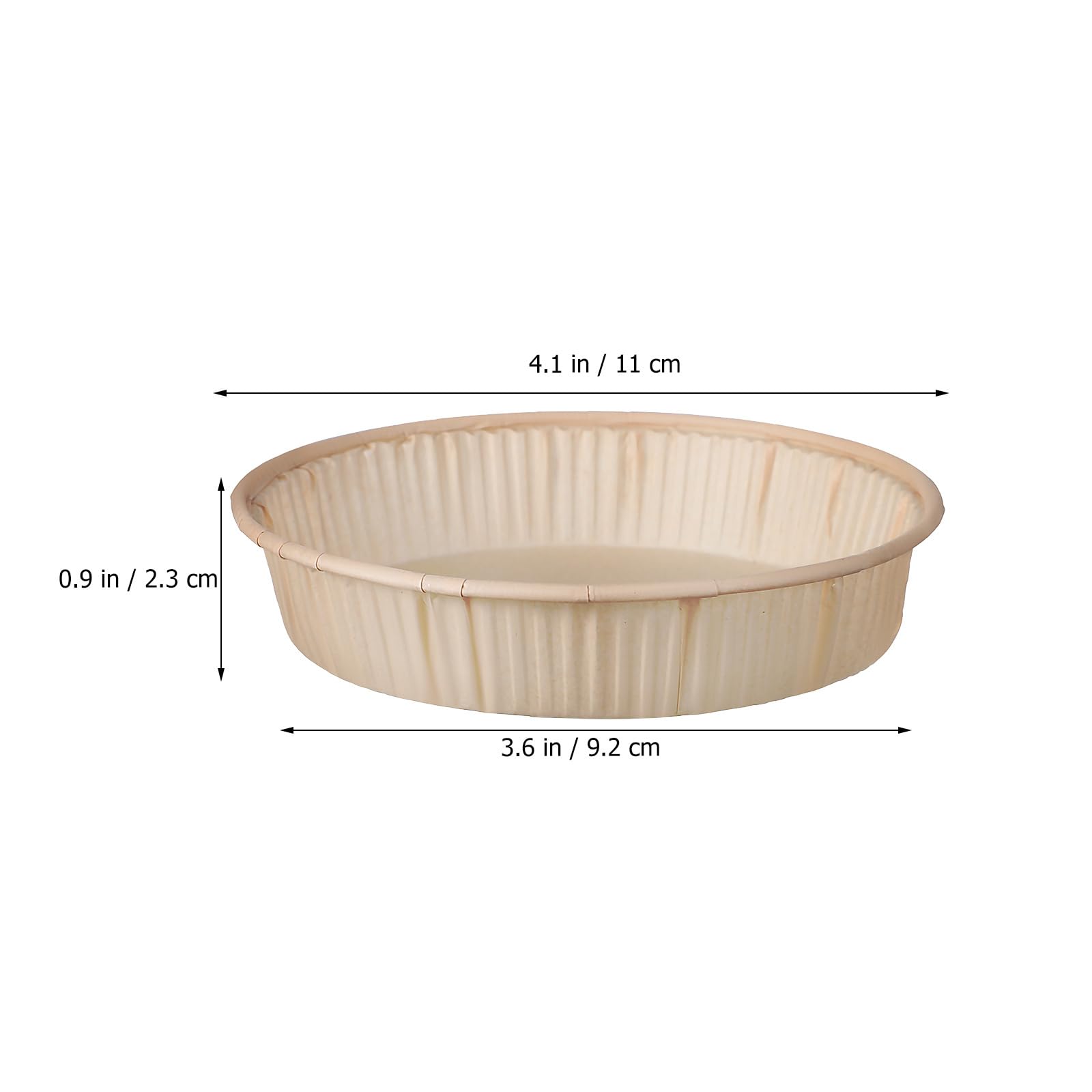 Garneck 100 Pcs 4 Inch Paper Mini Tart Pans Disposable Paper Baking Pans Small Quiche Baking Dish Pie and Dessert Nonstick Mini Tart Cups for Oven and Microwave Use