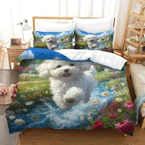 Parure de lit effet 3D ultra douce pour lit Super King