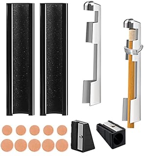 Pool Cue Repair Kit,16pcs Billiard Cue Tip Repair Accessories, Including 10 Billiard Cue Tips, 2 Pool Cue Tip Clamp,2 Shapers, 2 Cue Tips Trimmers, for Billiard Cues Repair Replacement Accessories