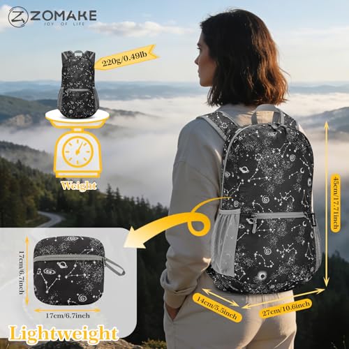 Image of ZOMAKE Ultra Lightweight Hiking Backpack 20L, Packable Small Backpacks Water Resistant Daypack for Women Men(Star Print)