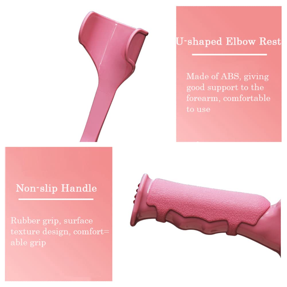 NGD 2 Unidades Muletas Ortopédicas,Muletas de Codo Plegables de Aluminio con Agarres Ergonómicos,Muletas para Caminar de Regulables en Altura Soporte Post Traumatismo o Cirugía