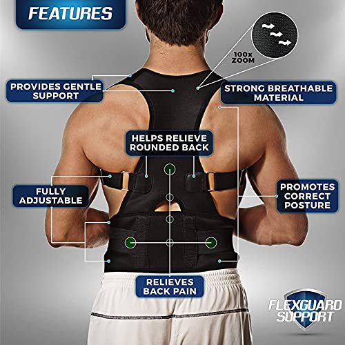 Corrector de Postura con Terapia magnética, cinturón de Soporte para Hombros y Espalda, Tirantes y cinturón de Soporte para Hombres y Mujeres, Corrector de Postura para h