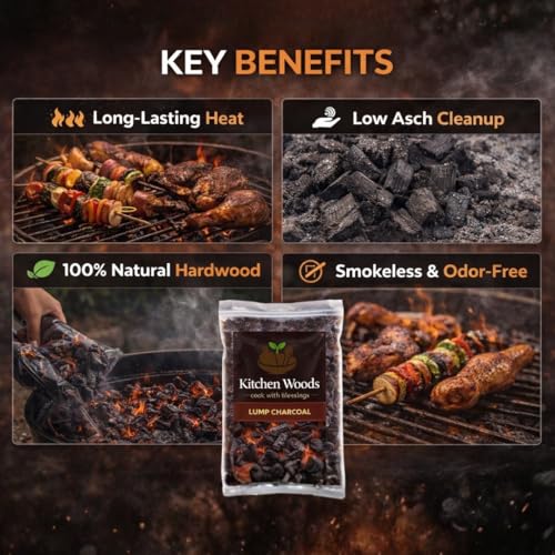 Image of Eco-Friendly Natural Wood Charcoal 500 GMS| Long Burning Coal & Air Purifier Koyla for BBQ, Grilling, Cooking, Pooja, Dhoop, Havan & Gardening | Activated Charcoal for Indoor Plants