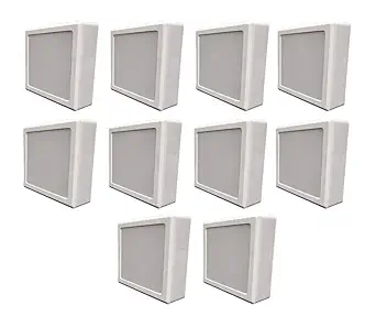 Swift Lite LED Light Pack of ? 10, 15 Watts ? Surface Square Panel Light - NW (P10 - NW - 15W SSPL)