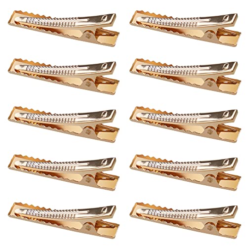 50 Pinzas de Pelo Caimán Doradas 3.5 cm miniatura 7