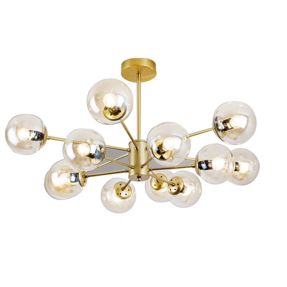 FZQSXAZU Pendant Lamps Post-Modern Chandelier Beans Molecular Light Nordic Creative Hanging Lamp For Living Room Bedroom Restaurant Gold12-Tricolor