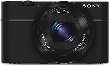 Sony Cyber-shot DSC-RX100 Digital Camera with 1.0-type Sensor and F1.8 Lens, Black.