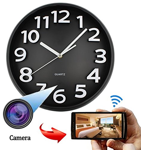 WiFi HD SPY Hidden IP Camera DVR Wall Clock Real-Time Nanny Cam Night