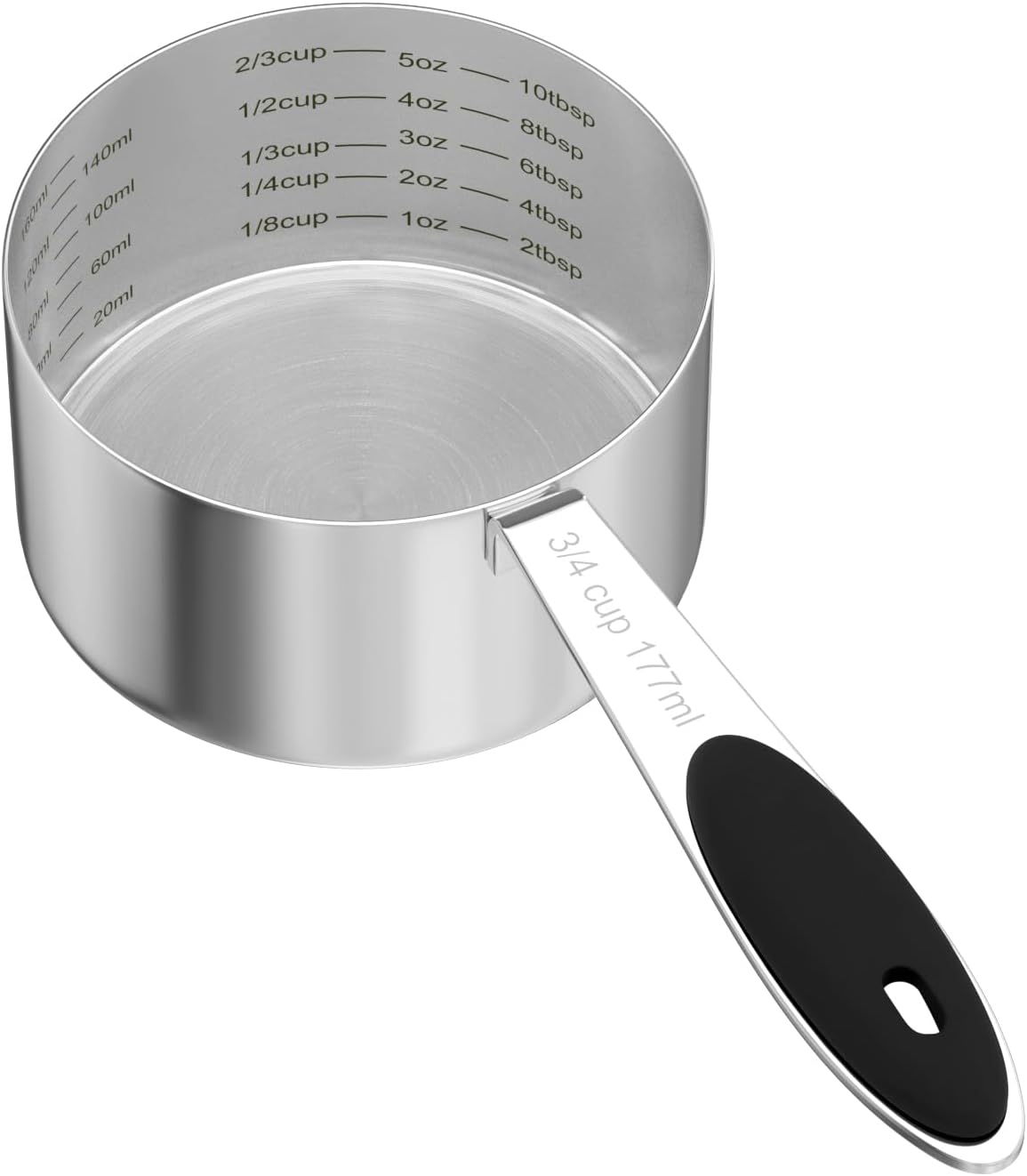 1PCS 3/4CUP(177ml) Dog Cat Food Scoop, Measuring Cup with Inner Scale | Food-Grade, Accurate Measurement, Multifunctional, Dishwasher-Safe, Great Tool for Pet Owner