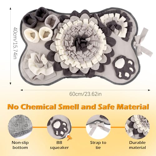 Schnüffelteppich für Hunde, Interaktives Hundespielzeug, Waschbare Trainingsmatte für Haustiere Jeder Größe