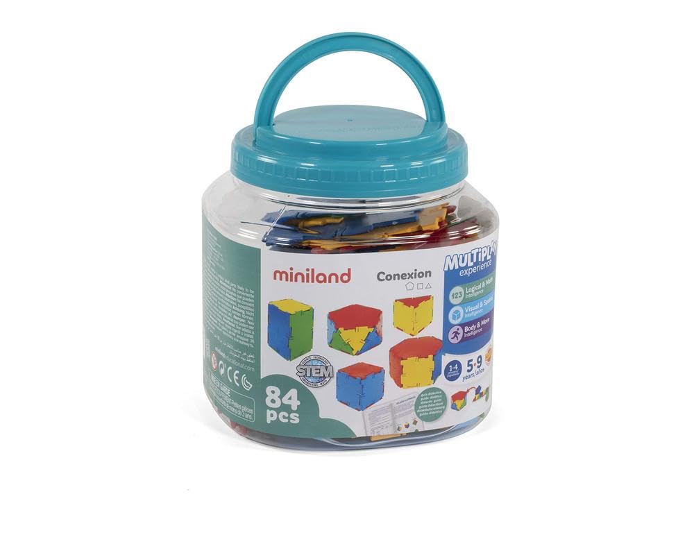 Miniland Miniland32123 - Set di prismi Conexion, 84 Pezzi, Multicolore
