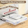 Dayacoco Pull Out Cabinet Organizer, Expandable Width (11.4"-19.4") and Depth (16.7"-21") With 3 Rails, Heavy Duty Slide out Drawers for Kitchen Base Cabinet Organization, No Drill, White #3