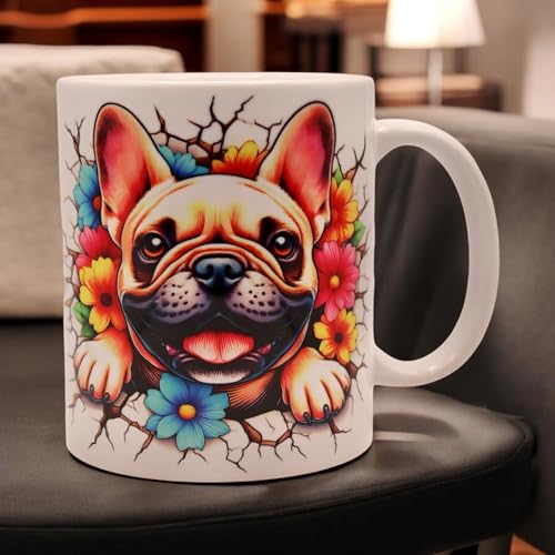Shopi Zone Keramiktasse, französische Bulldogge, Tierbecher, kreative Tasse, einzigartige Tassen für unvergessliche Momente