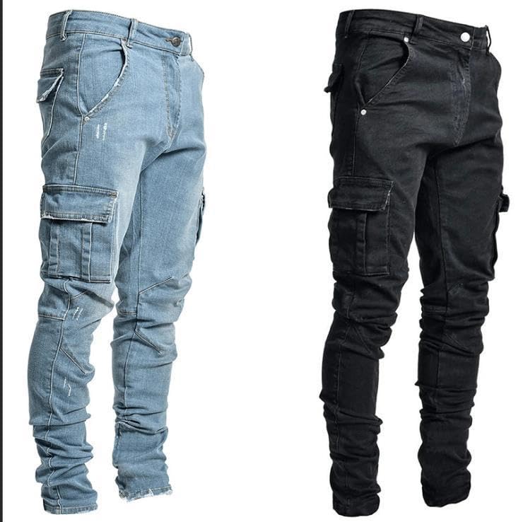 New Denim Jeans for Men with Side Pockets, Small feet, and Tight fit2