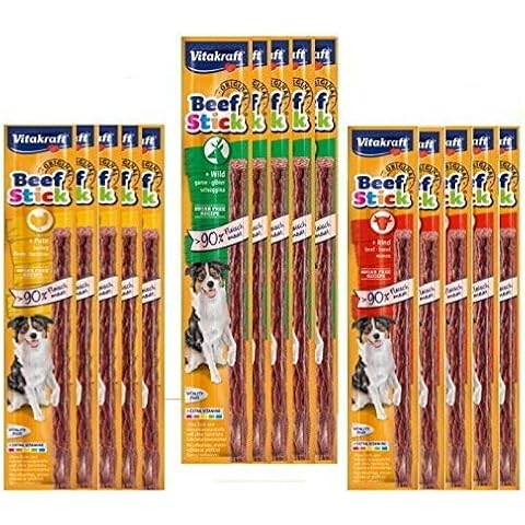KATIX Vitakrafts *NEW* SET OF MIXED VARIETY DOG BEEF STICKS SOFT MEATY DOG TREAT STICKS Cover