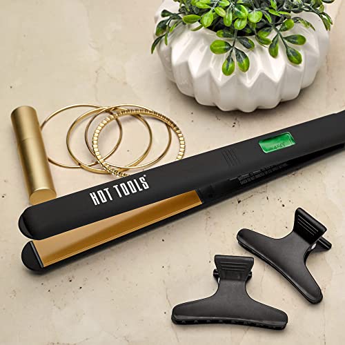 Hot Tools Nano Céramique Digital Fer plat avec des plaques extra-longues, 1 1 cm