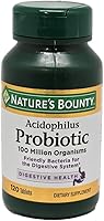 Vista 1 de Nature's Bounty Comprimidos probióticos de Acidophilus, 120 comprimidos