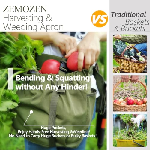 Zemozen Gardening Apron Garden Tool Belt Set thumb #3