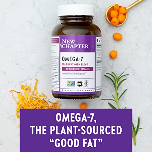 New Chapter Supercritical Omega 7 With Sea Buckthorn + Plant Sourced Fatty Acids + Omega 7 + Non-Gmo Ingredients - 60 Vegetarian Capsule #TOP4