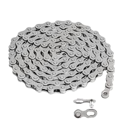 Hycline Bike Chain 6/7/8-Speed,Bicycle Chain 1/2×3/32 Inch,Special Steel for Road Mountain Racing Cycling (116 Links)-Silver
