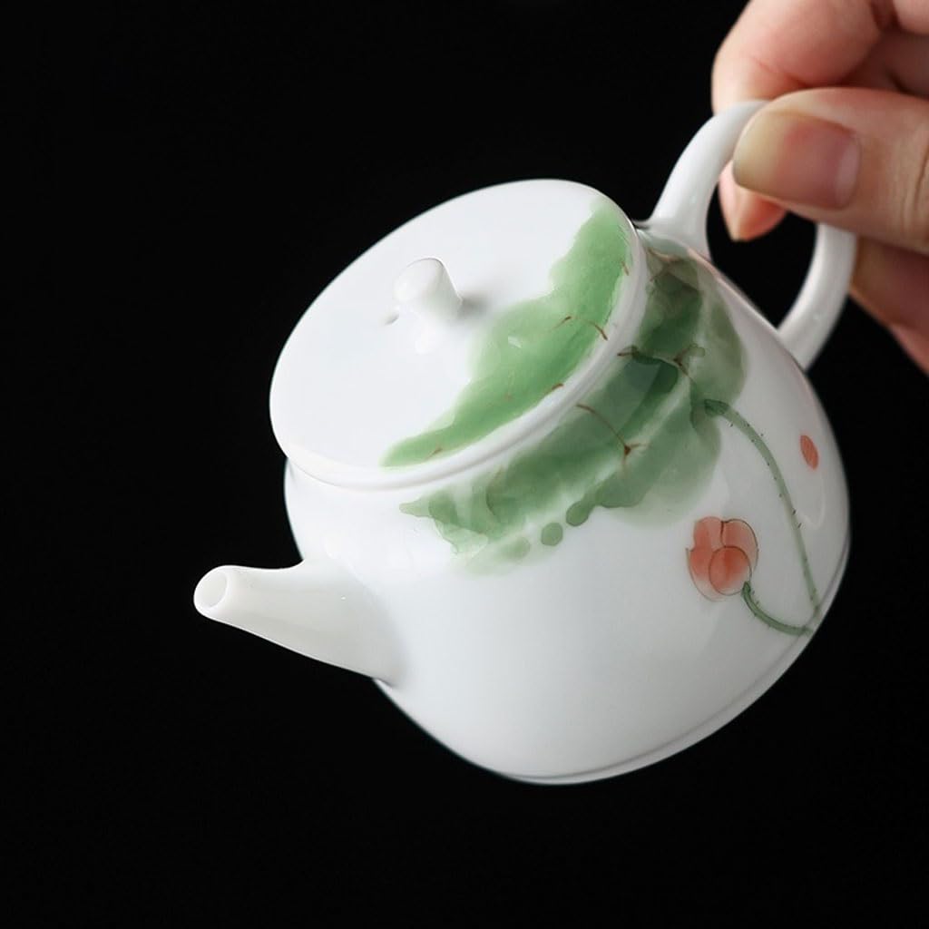Czajniczek Kreatywny, ręcznie malowany czajniczek Lotus Mały czajniczek Ceramiczny zaparzacz do herbaty Domowy zestaw do herbaty Pojedynczy dzbanek Czarna herbata Kung Fu czajniczek Czajniczek