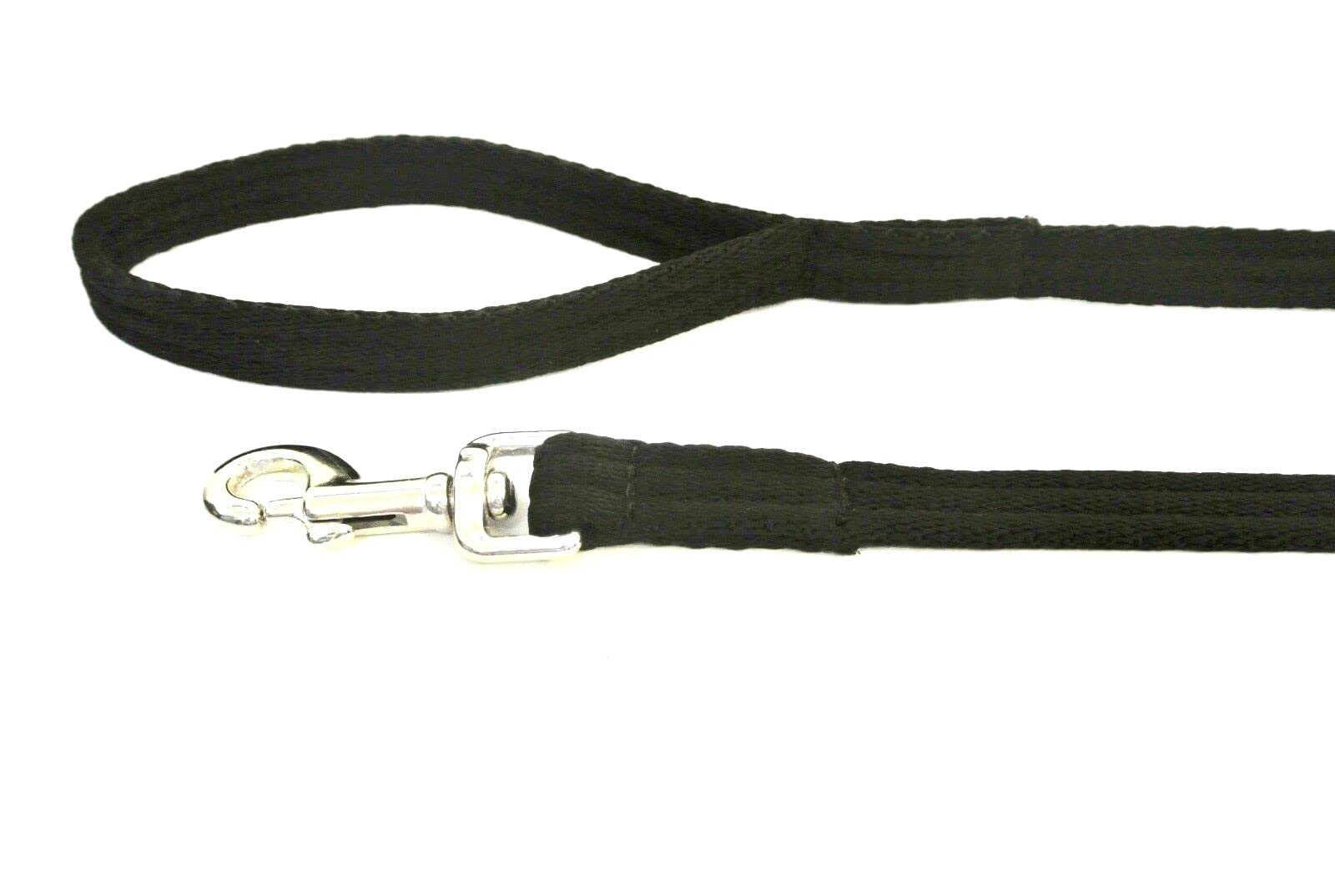 Short Dog Lead Walking Leash Training Close Control 45" 76" Long In 25mm Soft Air Webbing (Black, 76" (1.9 Metres)) โ image 1