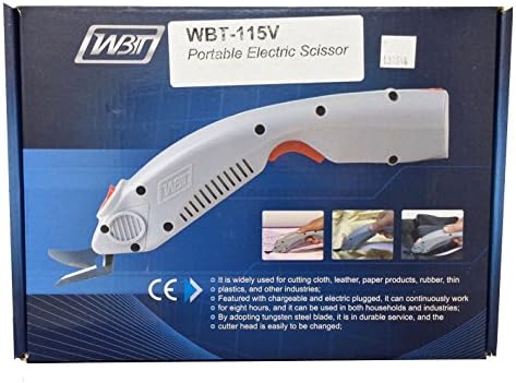 Portable Electric Scissors, WBT-115V for Fiberglass, Vinyl and Plastic Cutting - Battery Operated