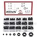 Hilitchi 165-Pcs Black Zinc Plated Nylon Insert Hex Lock Nuts Assortment Kit