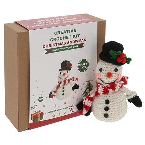 Joe Davies Creative Crochet Kit, Christmas Snowman